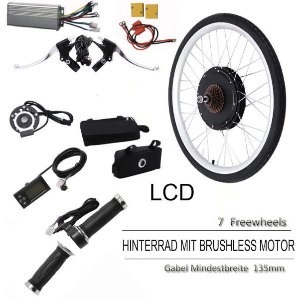 36V 26 Zoll Elektrofahrrad Umbausatz Umbausatz Hinterrad Elektrofahrrad Hinterradnabe Motor Kit