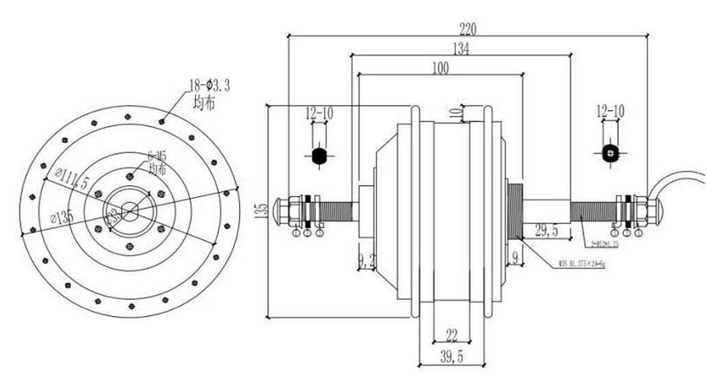 48V 1000W 20" Zoll E-Bike Umbausatz Elektrofahrrad Vorderrad Ebike Elektro-Fahrrad Kit Hinterreifen