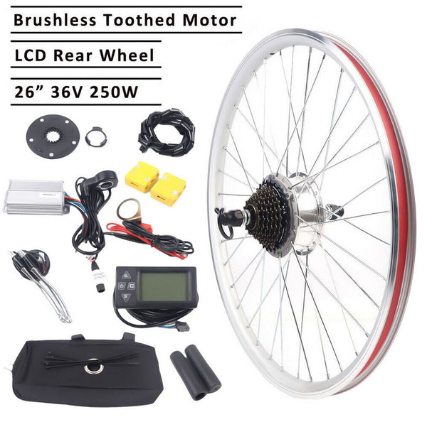 E-Bike Hinterrad E-Bike Umbausatz 36V Hinterrad Nabenmotor LCD Motor Umrüstungs-Kit