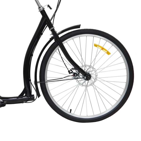 26" Dreirad für Erwachsene 6 Gang 3 Räder Erwachsenendreirad mit Einkaufskorb