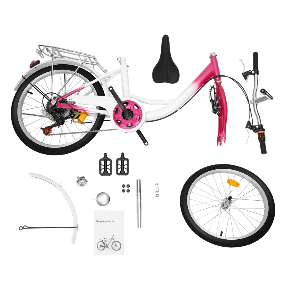 CNCEST 20 Zoll 6 Gang Kinder Fahrrad Einstellbar Bike
