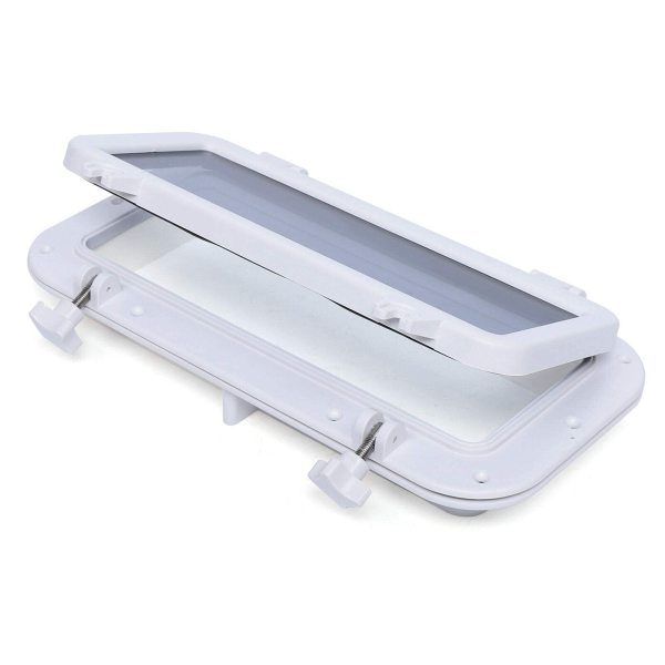 Akozon Yacht-Bullauge, 470 X 210 Mm, Nach Innen U00f6ffnendes, Ovales Bullauge, Wasserdichtes Bullauge Fu00fcr Yachtschiffe, Boote, Wohnmobile, Elliptische Luke, Bullauge, Fenster