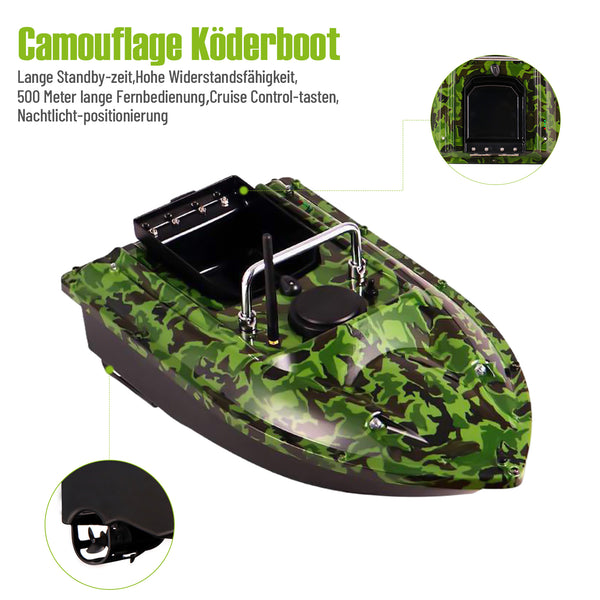 Ferngesteuertes Fischerköderboot mit LED-Licht 1,5 kg Laden des ferngesteuerten
