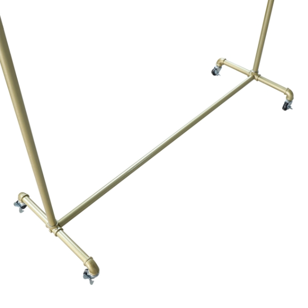 Kleiderstangen mit rollen, Garderobenständer aus Metall, Länge: 47,2 Zoll, Verzinkter Stahl
