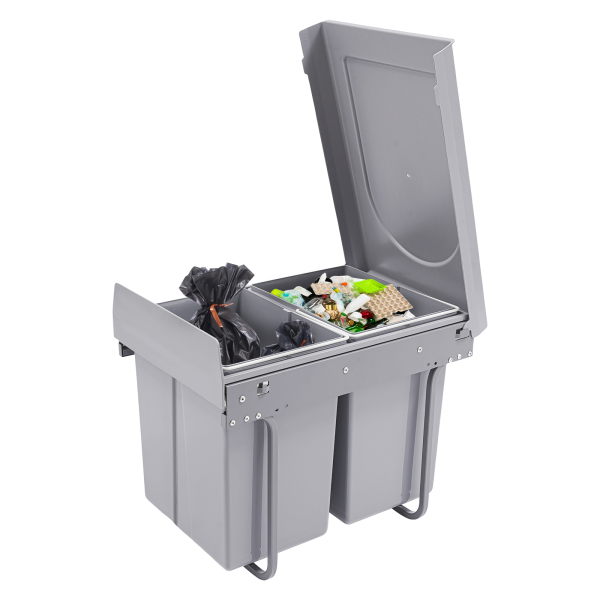 Küchenabfalleimer, 40-Liter-Recycling-Mülleimer, ausziehbarer Küchenabfalleimer Küchenabfalleimer, 40-Liter-Recycling-Mülleimer, ausziehbarer Küchenabfalleimer