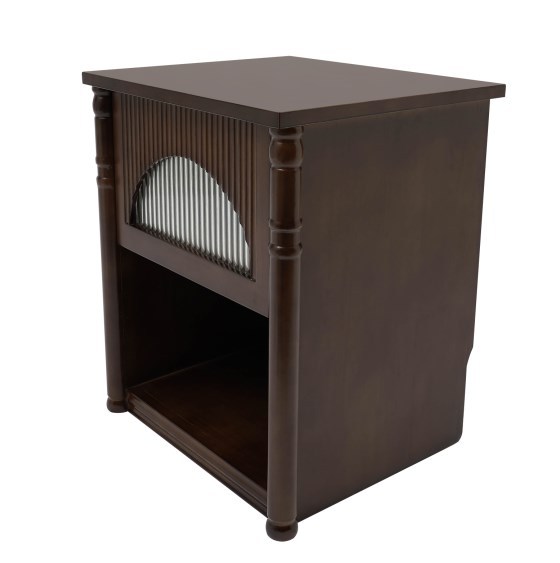 Schrank, zweischichtiger Nachttisch, 46*40*55 cm, Walnussfarbe