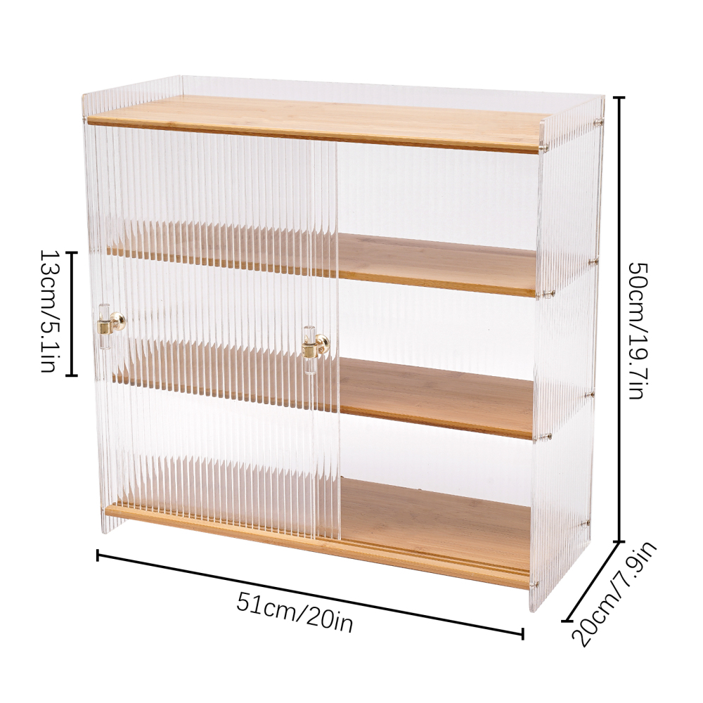 Aufbewahrungsschränke, für Kosmetika, Bücherregal, Vitrine, Tassenschrank usw. 51*20*50cm, Transparent