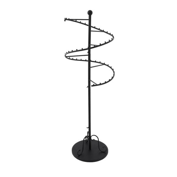 Spiralförmiger, drehbarer Kleiderständer, robuster, freistehender Kleiderbügel Schwarz