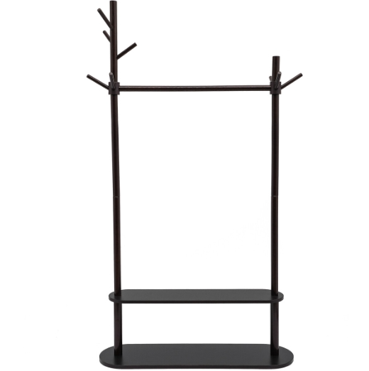 Kiefernholz Garderobenständer, Mode Kleidungsständer mit 2-Regalen, Kleidung Rack für hängende Kleidung, moderne Art Kleidung Rack