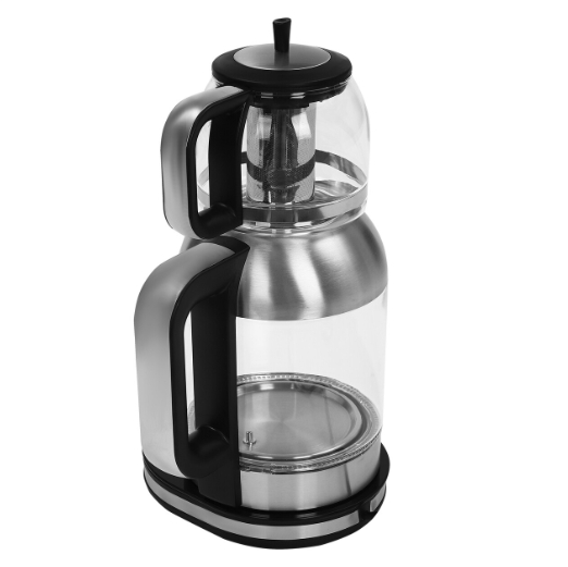 Tragbarer Wasserkocher mit Temperaturregelung, Doppelter Wasserkocher Teekocher