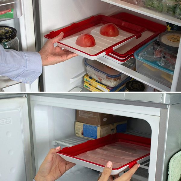 8* Stapelbox Aufschnittbox Frischhaltedose Wurst Behälter Aufschnittdose Tablett