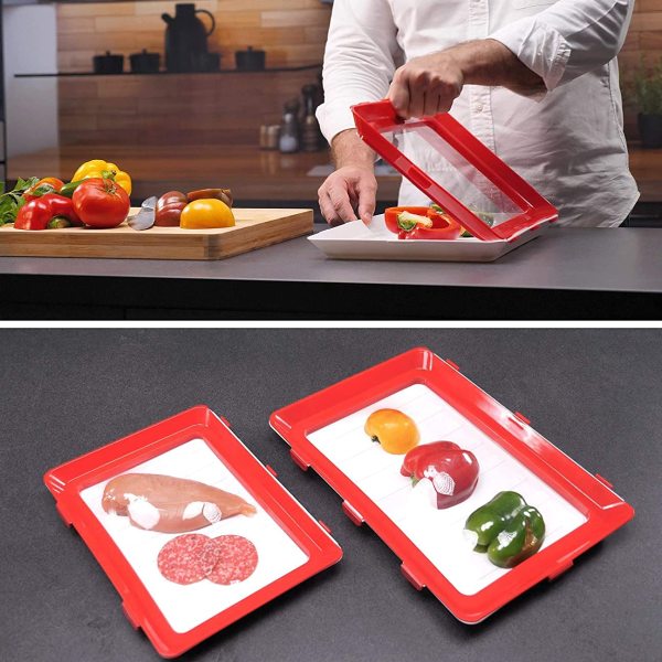 8* Stapelbox Aufschnittbox Frischhaltedose Wurst Behälter Aufschnittdose Tablett