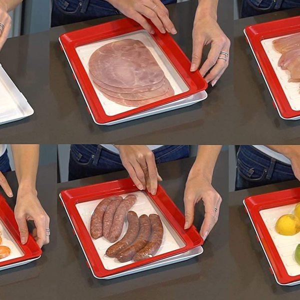 8* Stapelbox Aufschnittbox Frischhaltedose Wurst Behälter Aufschnittdose Tablett