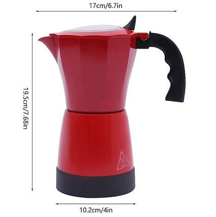 CNCEST 300ML Espressokocher Elektrischer Espresso-Kocher mit Basis für 6 Espressotassen 480W