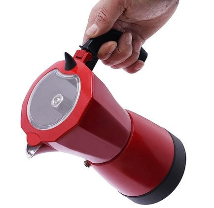 CNCEST 300ML Espressokocher Elektrischer Espresso-Kocher mit Basis für 6 Espressotassen 480W