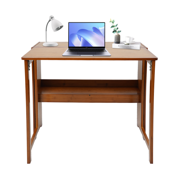 83 cm kleiner Klappschreibtisch, Klapptisch fürs Homeoffice, klappbarer Kompaktschreibtisch – Hellbraun