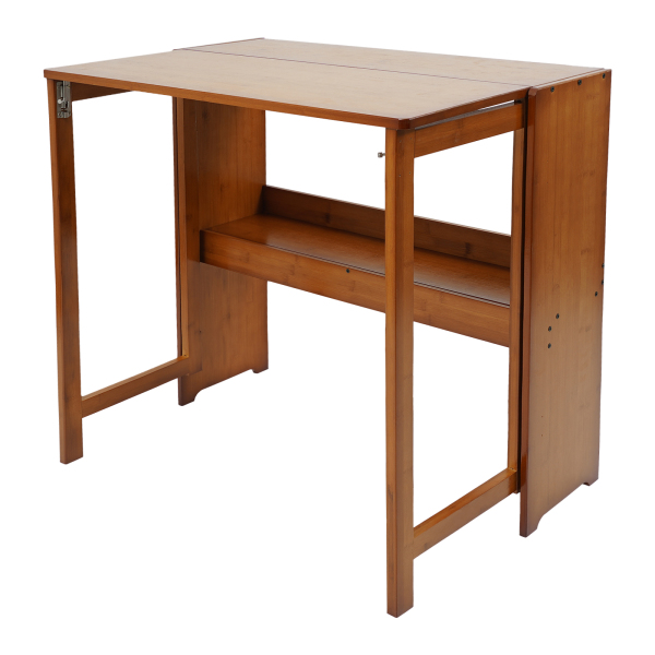 83 cm kleiner Klappschreibtisch, Klapptisch fürs Homeoffice, klappbarer Kompaktschreibtisch – Hellbraun