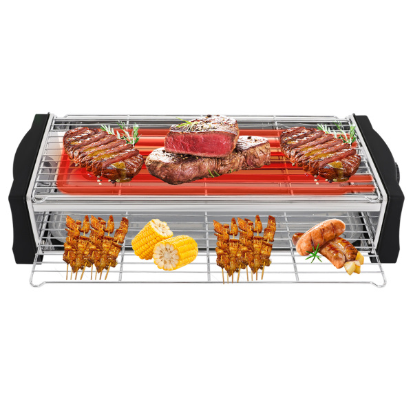 Elektrischer Tischgrill, Elektrogrill, Tischgrill für Garten, Balkon, Küche, Esszimmer Elektrischer Tischgrill, Elektrogrill, Tischgrill für Garten, Balkon, Küche, Esszimmer