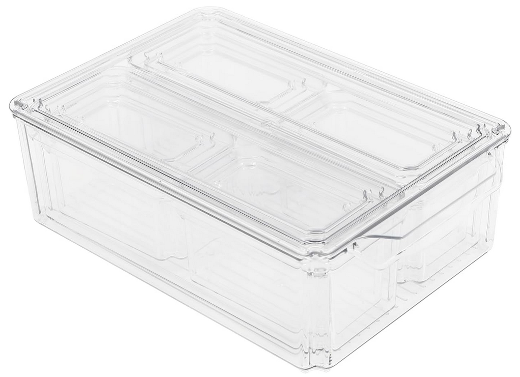 Kühlschrank Organizer 7er Set Durchsichtig Aufbewahrungsbox für Schränke Regale