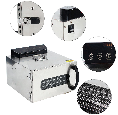 6 Etagen Dörrgerät Edelstahl Dörrautomat Dörrapparat Gemüse Meat Trockner 400W