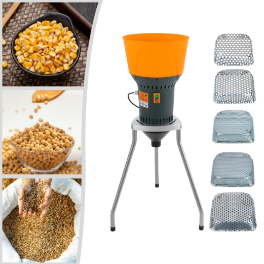 Mühle mit 5 Sieben, 220V Elektrische Getreidemühle Schleifer, Getreidemühle Mühle, für Getreide Mais Getreide Weizen Futtermittel Mühle mit 1 Schraubenschlüssel