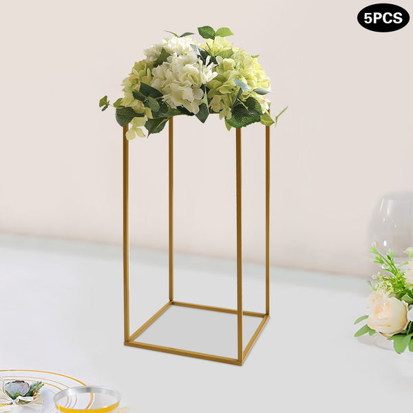 5 Stück Hochzeit Blumenständer Metall Mittelstücke Goldvasen Geometrische Mittelstücke Blumenvase Säule