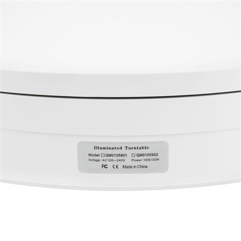 Drehteller Elektrisch Automatische Drehplatte Displayständer mit Fernbedienug für Fotografie Produktanzeige Ausstellungsstand Weiß