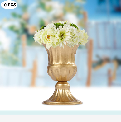 Golden Metall Vase für Hochzeit-10 Stück Klein Blumenvase Deko Hochzeit Mittelstücke
