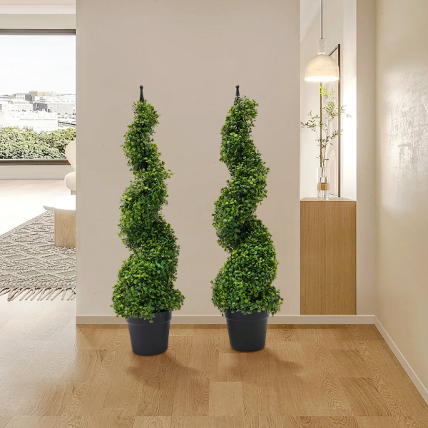 Künstliche Baumtürme, Bonsai-Simulations-Spiralbaumtürme, langlebig und stabil, 2er-Set Künstliche Baumtürme, Bonsai-Simulations-Spiralbaumtürme, langlebig und stabil, 2er-Set