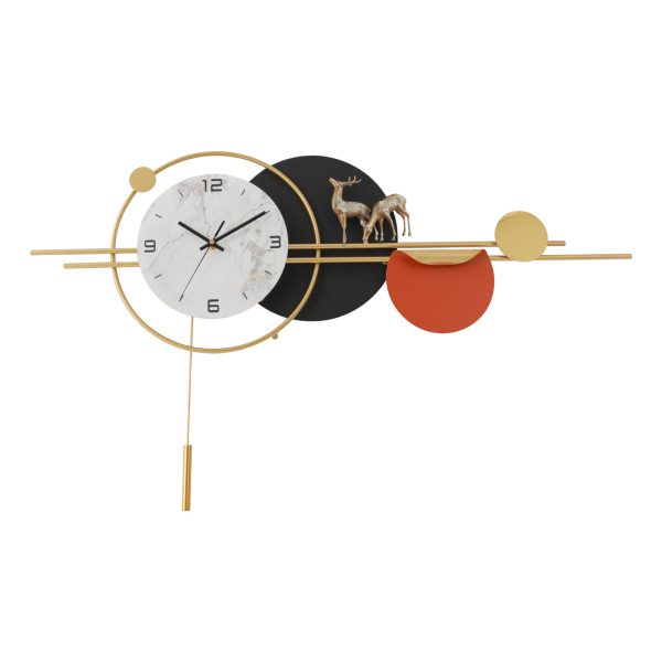 50 x 90 cm dekorative Wanduhr, moderne, geräuschlose Wanduhr, große Wanduhr fürs Wohnzimmer