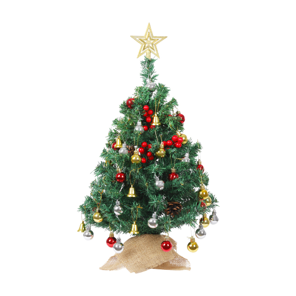 Künstlicher Mini-Weihnachtsbaum, 60 cm, kleiner Weihnachtsbaum, Weihnachtsbaumdekoration