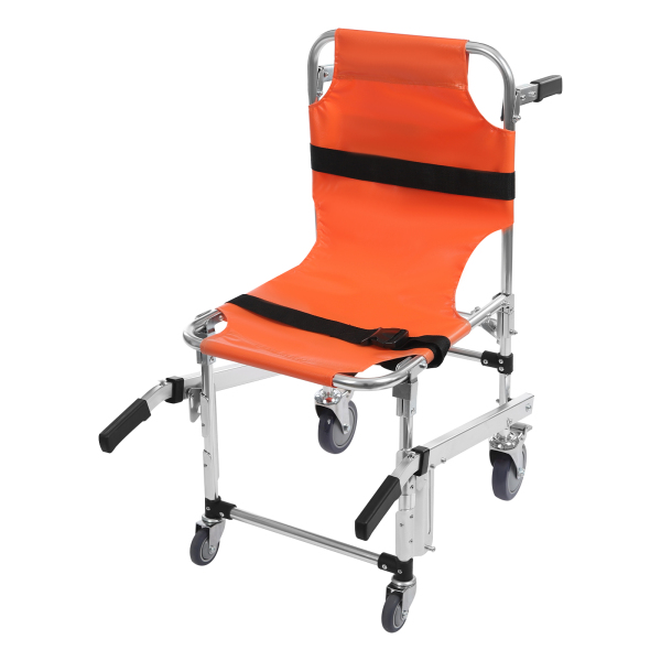 EMS Faltbarer Notfall-Treppenrollstuhl, Treppensteigrollstuhl, Faltbarer Transport-Treppenrollstuhl – Orange