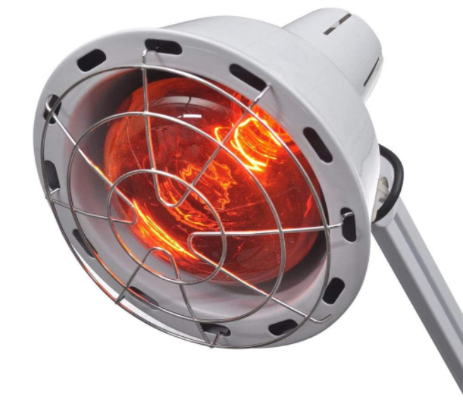 275W Infrarotlampe Wärmelampe Regulierbar Infrarot Wärmetherapielampe Strahler mit Clip