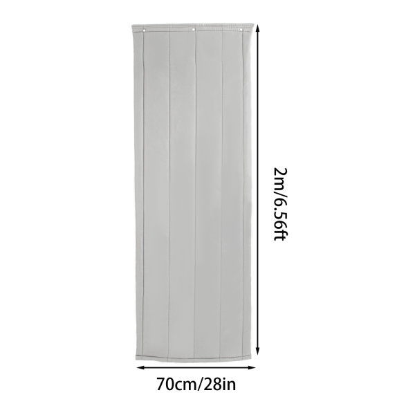 Isolierender Türvorhang, Insektenschutz für Wintertüren, Schallschutzdecke, 70*200cm, Grau