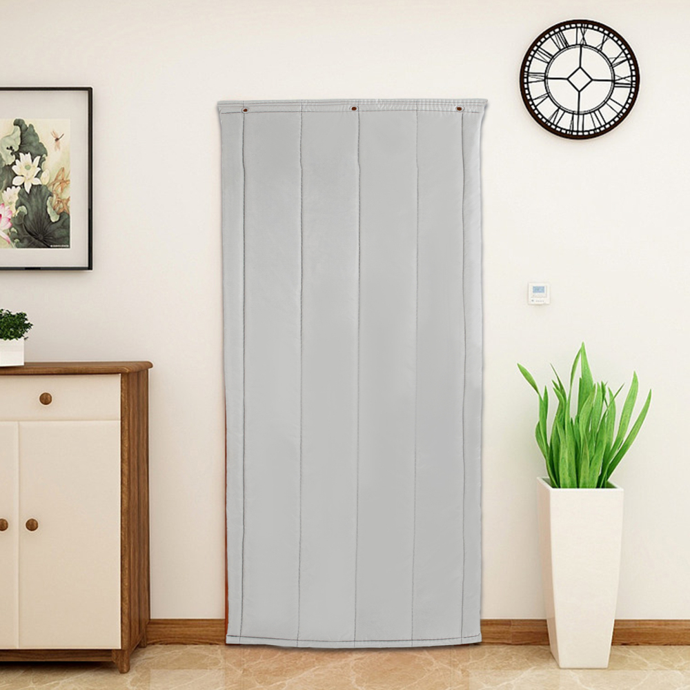 Isolierender Türvorhang, Insektenschutz für Wintertüren, Schallschutzdecke, 70*200cm, Grau
