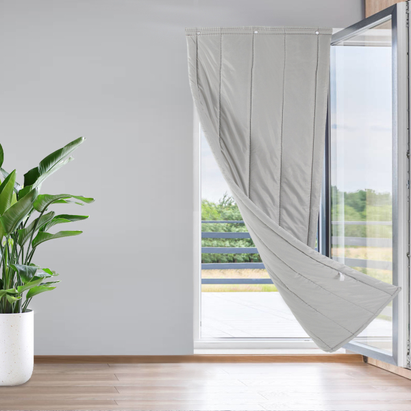 Isolierender Türvorhang, Insektenschutz für Wintertüren, Schallschutzdecke, 70*200cm, Grau Isolierender Türvorhang, Insektenschutz für Wintertüren, Schallschutzdecke, 70*200cm, Grau