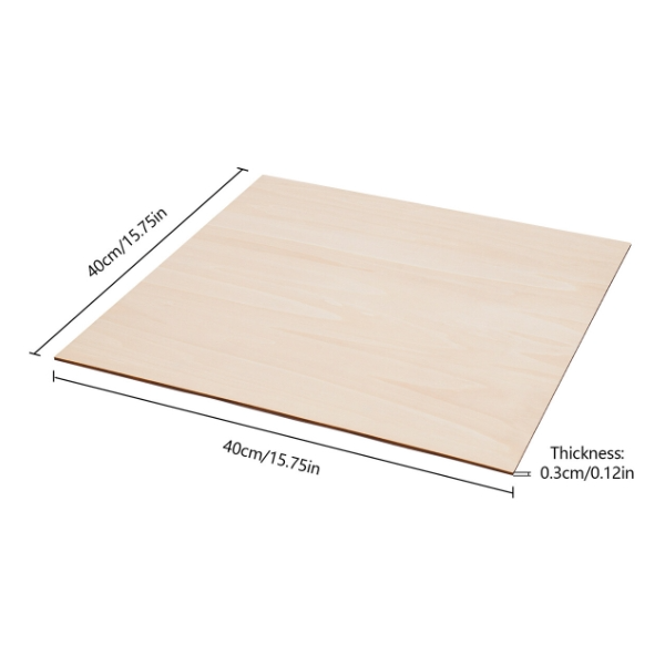 30er Pack Basswood Bleche 15,75x15,75 Zoll Sperrholz 3 mm dünnes unfertiges Holz