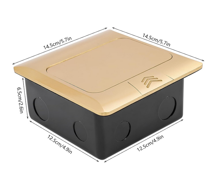 Einbausteckdose 2 Fach Bodensteckdose Innen Versenkbare Steckdose Küche Fußbodensteckdose