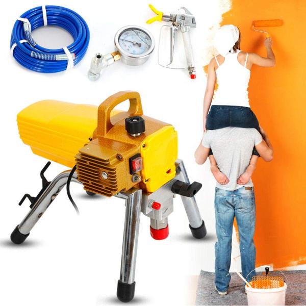 Airless Farbspritzgerät -1.5KW Farbspritzsystem Hochdruck Spritzgerät Lackierpistole 2800ml/min