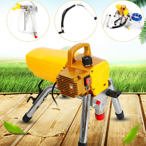 Airless Farbspritzgerät -1.8KW Farbspritzsystem Hochdruck Spritzgerät Lackierpistole 2800ml/min