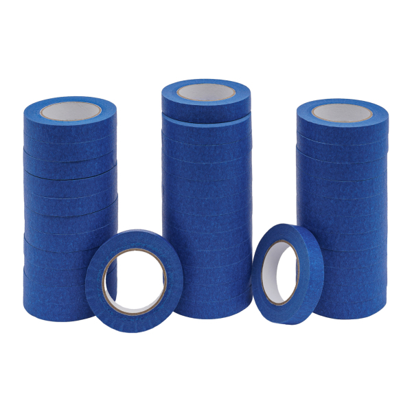 36 Rollen Malerklebeband, 24 mm x 55 m, blaues Abdeckband, Malerklebeband, UV-beständig, feuchtigkeitsbeständig