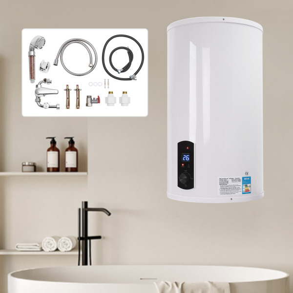 50L/80/100/120L 2KW 220V Elektroboiler Elektrospeicher Warmwasserbreiter mit Handbrause