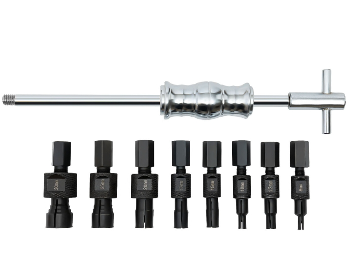 9 tlg Innenlagerabzieherset Innenabzieher, Kugellagerabzieher mit Gleithammer