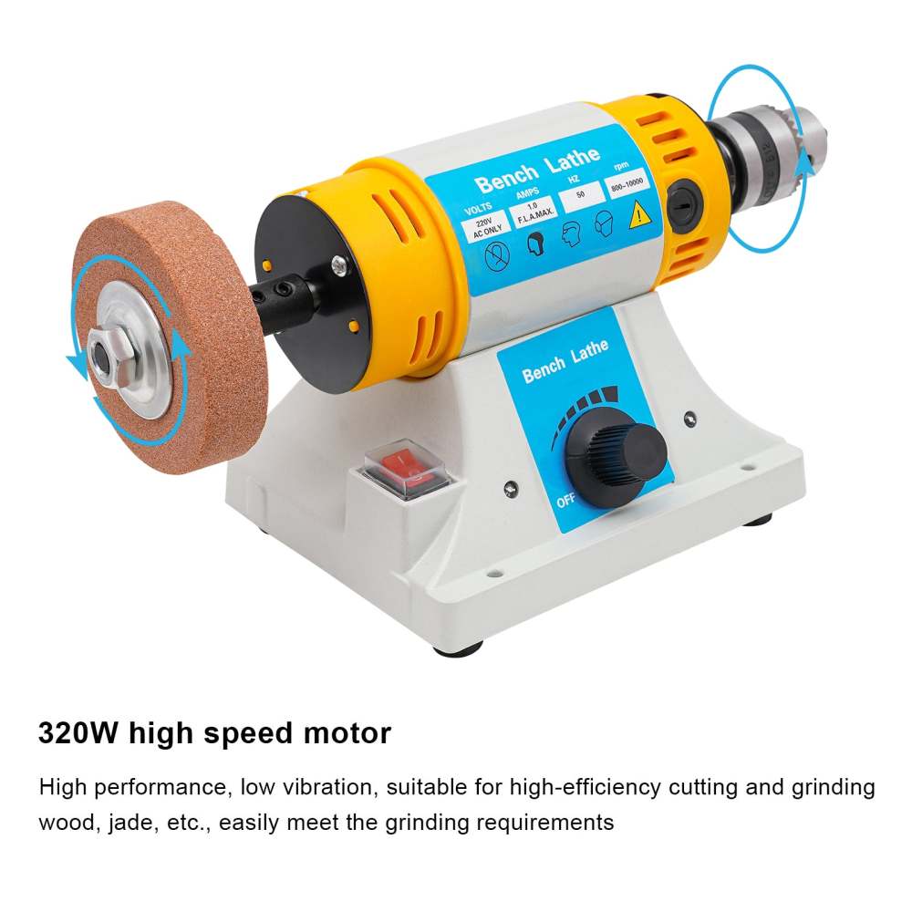 CNCEST 220V Poliertisch-Poliermaschine Drehmaschine Schmuck Holz