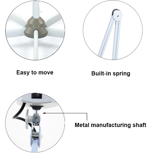 Rollstativ Gelenkarm Lupenleuchte Lampe 18W 8 Fache Vergrößerung Lupenleuchte Licht 235mm Linse 5 Dioptrien Lupenlampe Standlupe Standlampe mit Beleuchtung kaltes Licht