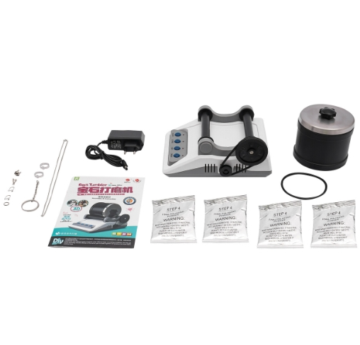 Steintrommel,Rock Tumbler Kit,Poliertrommel für Kinder ab 8 Jahren zum Polieren von verschiedenen Steinen