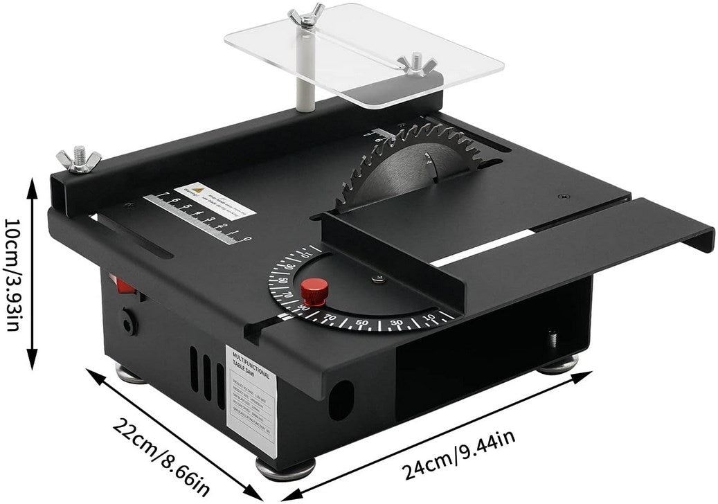 CNCEST Mini Tischkreissäge200W 10000 U/min 0-90° Multifunktionale Holzbearbeitung DIY
