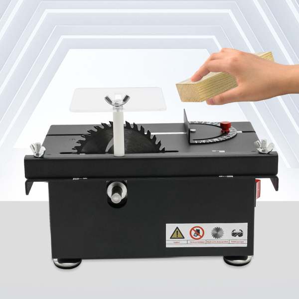 CNCEST Mini Tischkreissäge200W 10000 U/min 0-90° Multifunktionale Holzbearbeitung DIY