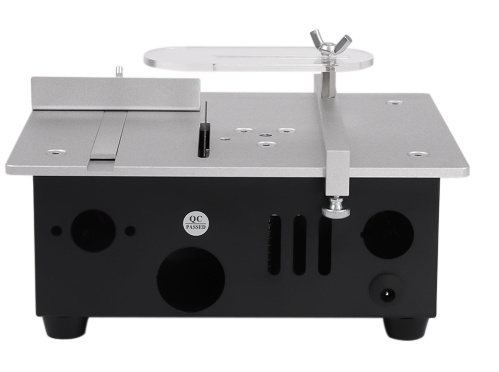 CNCEST Tischkreissäge Mini Tischsäge Präzise DIY Holzbearbeitung Präzise Sieben-Gang Einstellbares Netzteil