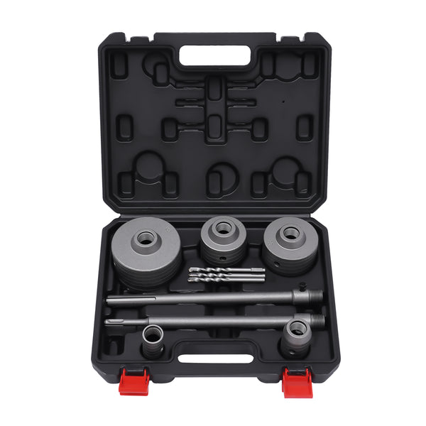 Metall-Sägelochbohrer, 9-Teilig, Hochwertige Legierung, 30-100 mm, Sds Plus-Schaft, Ideal für Betonziegel-Zement-Stein